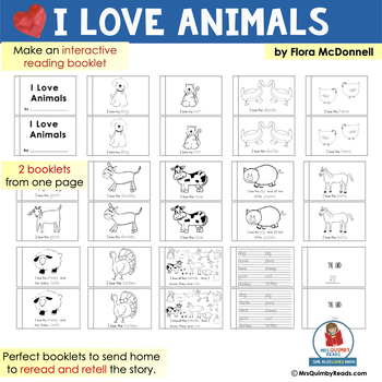 I Love Animals | Book Companion | Reading | Primary Learners by  MrsQuimbyReads