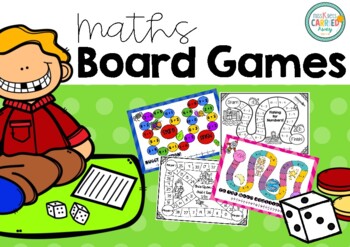 Preview of Math Board Games: Addition, Subtraction, Worded Problems & more. Print & Play!