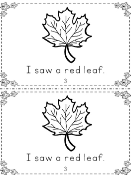 I Love Leaves Mini Book By Rosemary's Lil' Rascals 