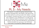 I Love Me Group Pt5: My Needs (Google Slides)