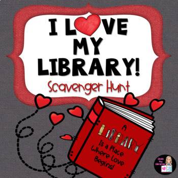 Preview of I Love Searching My Library Scavenger Hunt