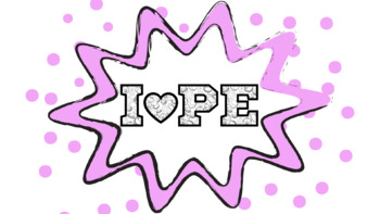 Preview of I Love PE Poster Letters
