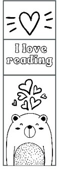 Preview of I Love Reading Bookmark