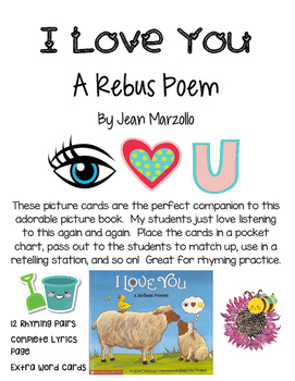 Preview of I Love You ~ A Rebus Poem