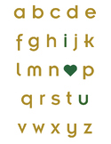 I Love You Alphabet Poster/ SVG (font 1)