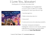 I Love You, Monster! Curriculum Pack for Kindergarten and 