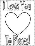 I Love You To Pieces Fine Motor Craft|Valentine's Day| Mot