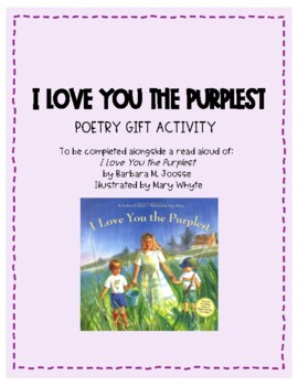 Preview of Mother's Day Poem Activity - I Love You the Purplest