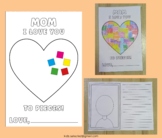 I Love You to Pieces Mothers Day Writing Craft Card Templa
