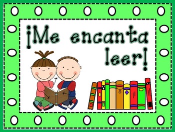 Preview of I Love to Read - Me encanta leer - Reading Comp in Spanish