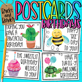 I Miss You Happy Birthday Postcards for Distance Learning Classrooms