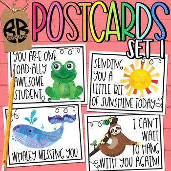 Preview of I Miss You Postcards for Distance Learning Classrooms