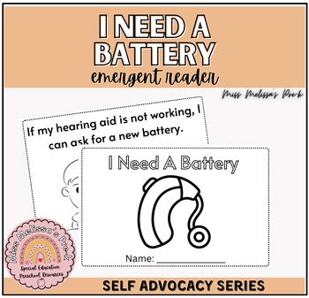 Preview of I Need A Battery - Hearing Aid Story