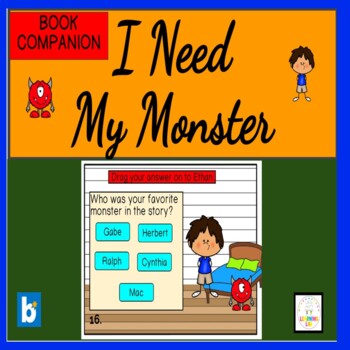 Preview of I Need My Monster Book Companion Boom Cards