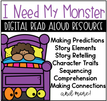 Preview of I Need My Monster Digital Reading Resource for Google Classroom™ Slides™