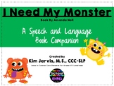 I Need My Monster: Speech and Language Book Companion