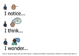 I Notice, I Think and I Wonder Sentence Starters with Boar