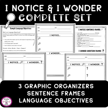 Preview of I Notice and I Wonder Graphic Organizers