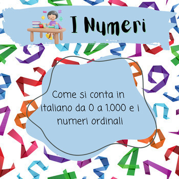 Preview of I Numeri in Italiano (Numbers in Italian) - Cardinali e Ordinali