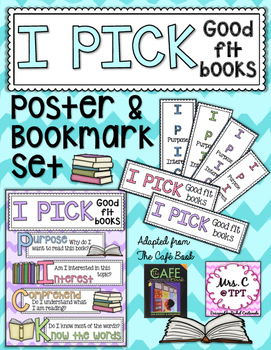 Preview of I PICK Good Fit Books Poster and Bookmark Set