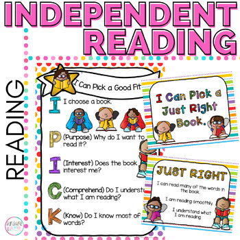 Preview of Reading Posters | I Can Read | I Can Pick A Good Fit Book Independent Reading