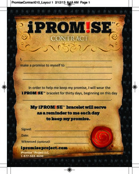 Preview of I Promise Project - Individual iProm!se contract for setting goals