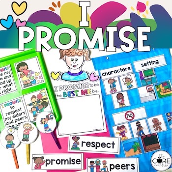 Preview of I Promise Read Aloud - Back to School Goal Setting Reading Comprehension
