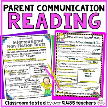 Preview of Reading Comprehension - Parent Teacher Conference Forms Reading K-2