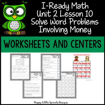 Preview of I-Ready Math Unit 2 Lesson 10 Solve Word Problems Involving Money Grade 2