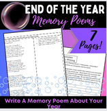 I Remember Poems- Write End of the Year Poems
