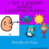 I SEE 4 Seasons | Adapted Books|Task Cards|Coloring + More