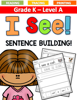 Preview of I SEE! Sentence Building LEVEL A