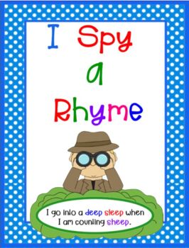 Preview of I SPY A RHYME SMARTBOARD Lesson and PRINTABLE Card Set