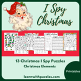 I SPY Christmas Puzzles - Search, Find, Record Printables