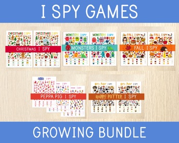 Preview of I SPY GAMES GROWING BUNDLE, How Many Counting Activity, Numbers For Kids