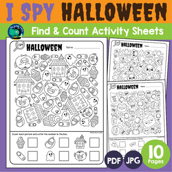 Preview of I SPY HALLOWEEN Find and Count Activity