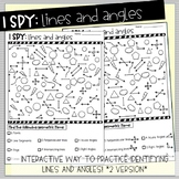 I SPY: Identifying Lines and Angles Activity Worksheet