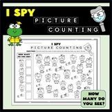 I SPY Math Worksheet **FREEBIE**  Picture Counting Activit
