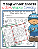I SPY Winter Sports Worksheets-Colors, Shapes, Counting