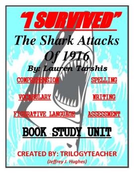 Preview of I SURVIVED The Shark Attacks of 1916 Comprehension/Assessment Book Study Unit