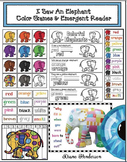 Color Activities I Saw An Elephant Games & Emergent Reader