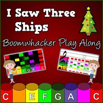 Preview of I Saw Three Ships - Boomwhacker Play Along Videos & Sheet Music