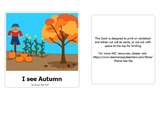 I See Autumn book (colored line drawings + words), 12 pages