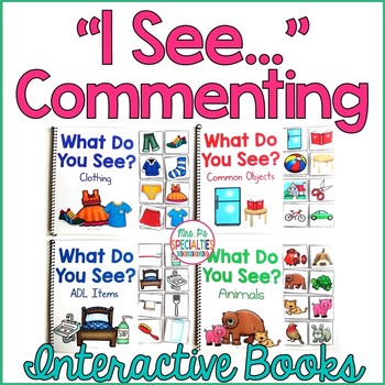 Preview of Adapted Interactive Books For Commenting - Speech & Special Ed