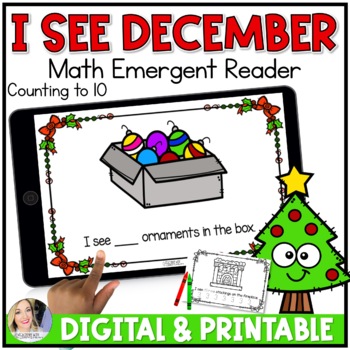 Preview of I See December Christmas Emergent Reader