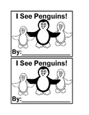 I See Penguins Colors Emergent Reader Book in Black & Whit