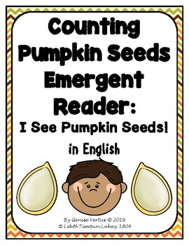 Preview of I See Pumpkin Seeds! Emergent Reader in English