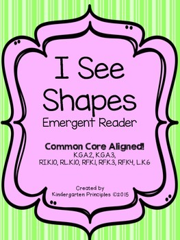 Preview of I See Shapes: Emergent Reader (Common Core Aligned)