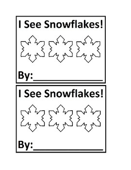 Preview of I See Snowflakes! Color Emergent Reader Book for Preschool and Special Education