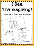 I See Thanksgiving Interactive Sight Word Reader